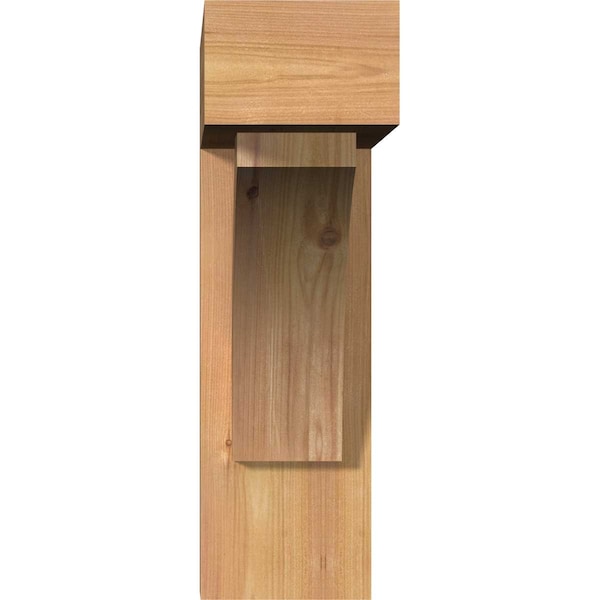 Thorton Block Smooth Bracket W/ Offset Brace, Western Red Cedar, 5 1/2W X 18D X 18H